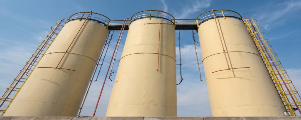 Large fuel storage tanks